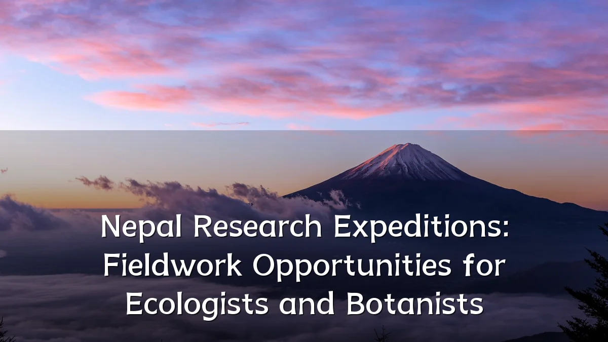Nepal Research Expeditions: Fieldwork Opportunities for Ecologists and Botanists