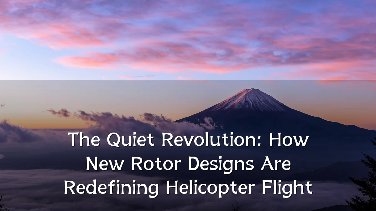 The Quiet Revolution: How New Rotor Designs Are Redefining Helicopter Flight